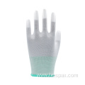 Hespax White Polyester Electrical PU Safety Gloves Work